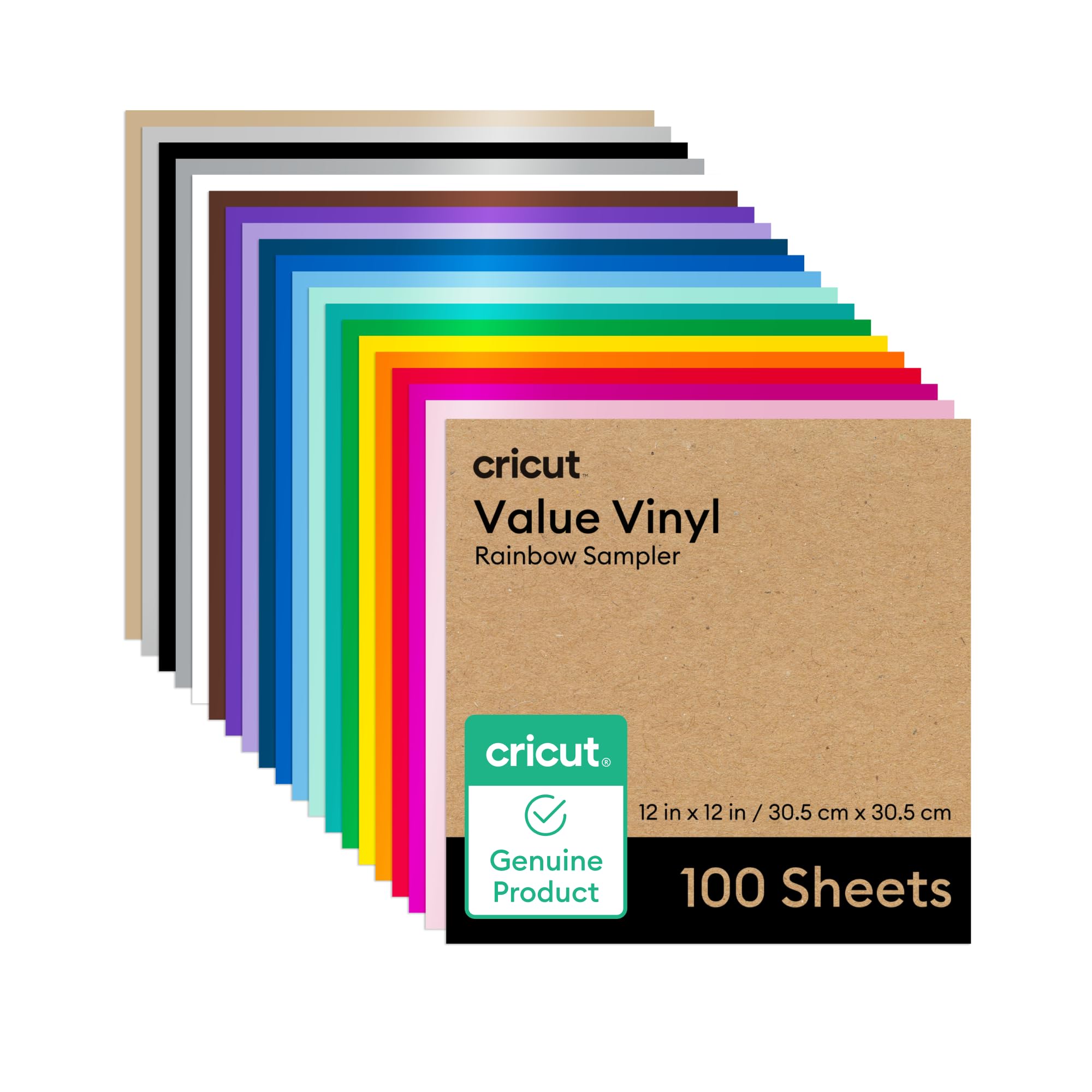 Foto 2 pulgar | Sampler Permanente De Vinilo Cricut Value Con Forma De Arcoíris De 100 Pies, 30,5 Cm X  - Venta Internacional.