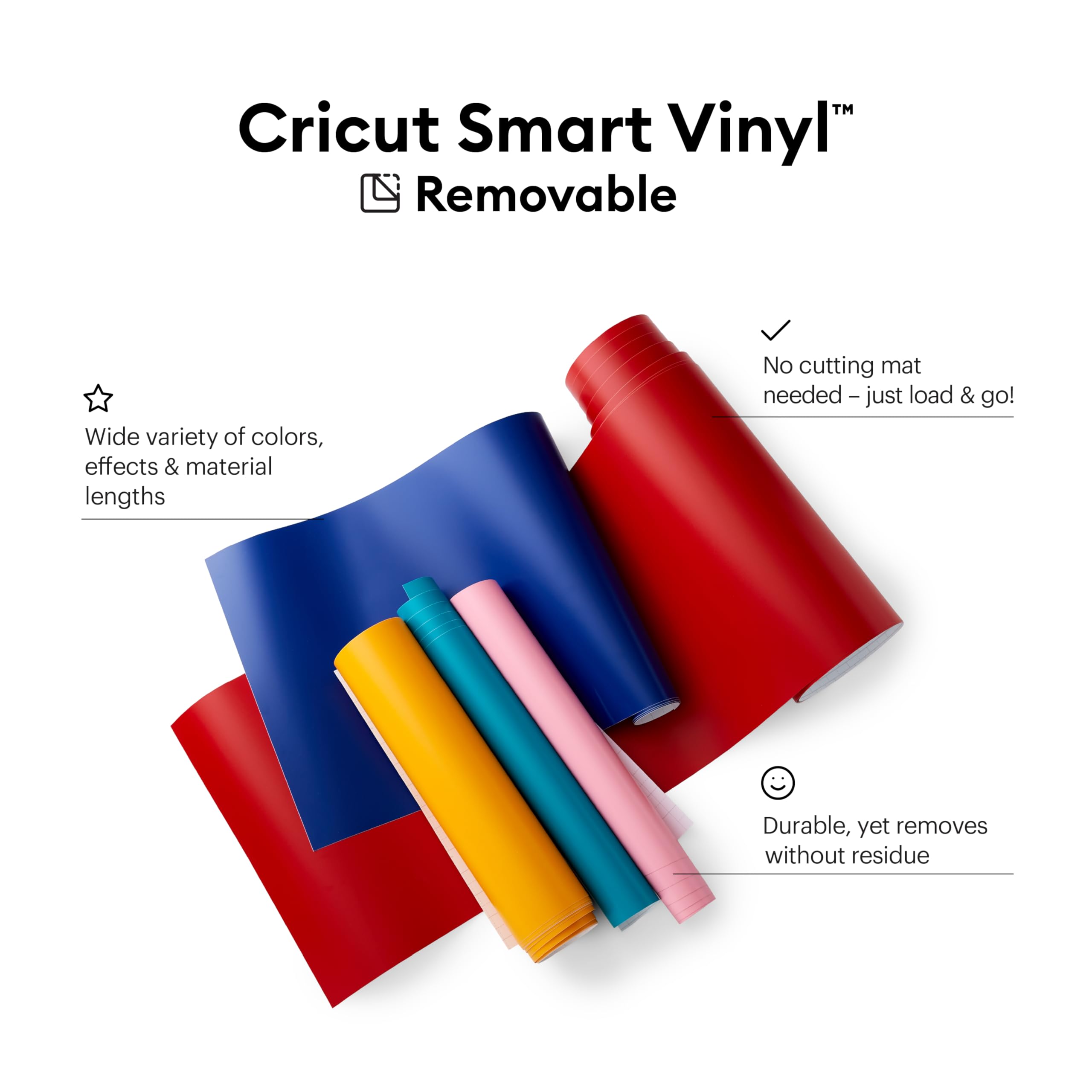 Foto 2 | Rollos Vinyl Cricut Smart, Extraíbles, Azules, De 3 Pies (13 X 36 Cm), Color Azul - Venta Internacional.