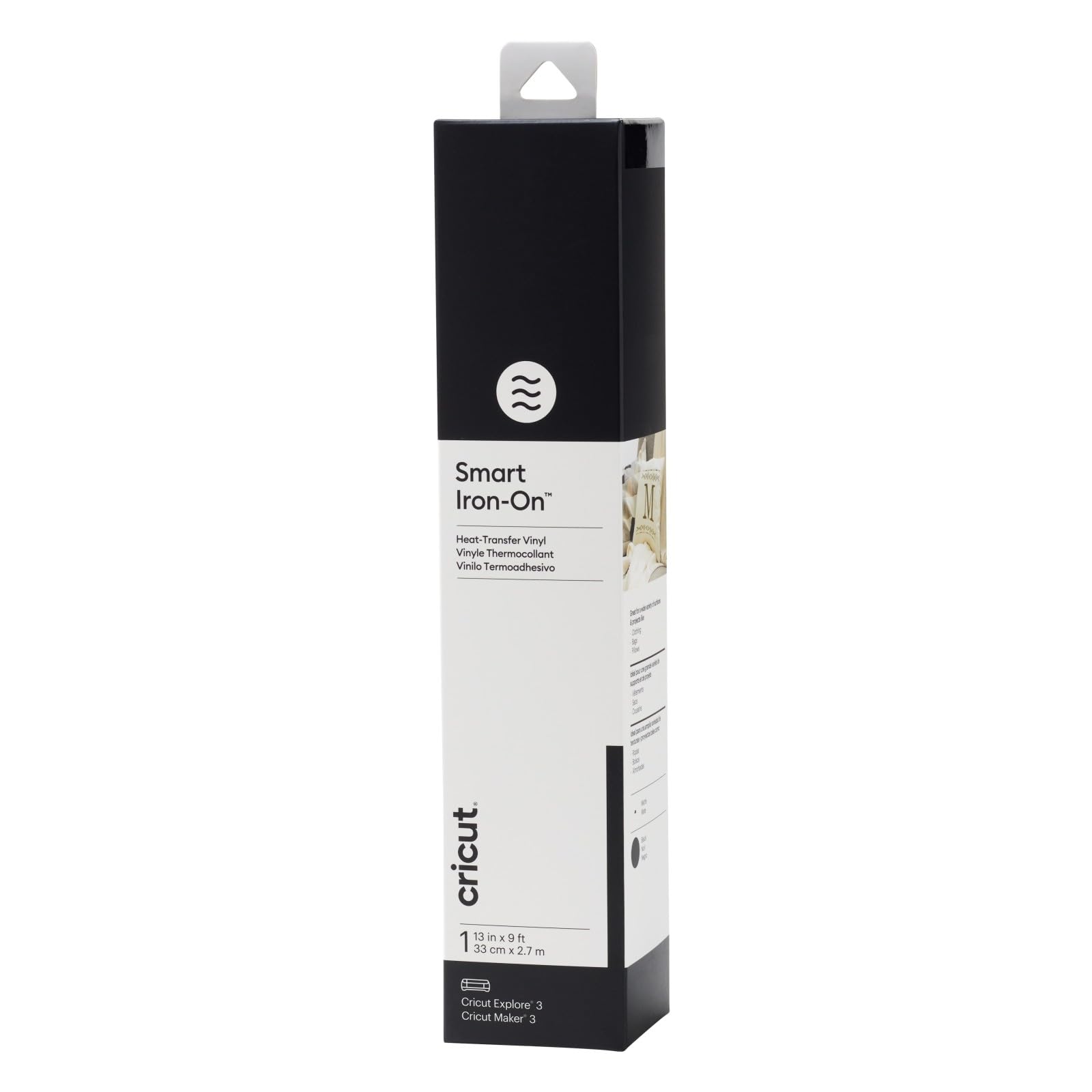 Foto 1 | Vinilo De Transferencia De Calor Cricut Smart Iron En Rollo Negro De 9 Pies - Venta Internacional.
