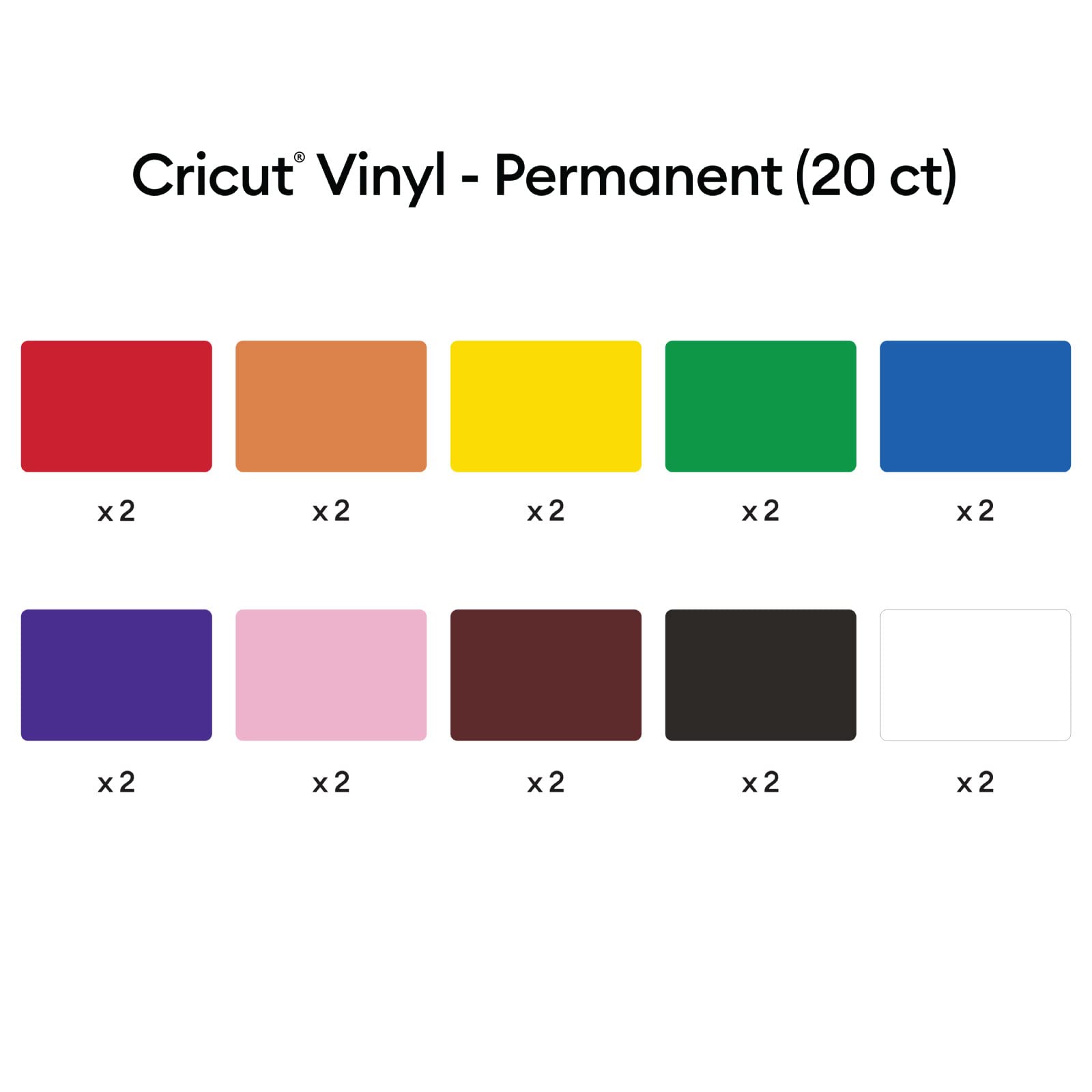 Foto 4 pulgar | Láminas De Vinilo Cricut Permanent Rainbow Sampler, 30 X 30 Cm, Paquete De 20 - Venta Internacional.