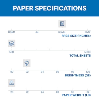 Foto 2 | Impresora Paper Hammermill, 20 Libras, 8,5 X 14, 1 Resma (500 Hojas) - Venta Internacional.