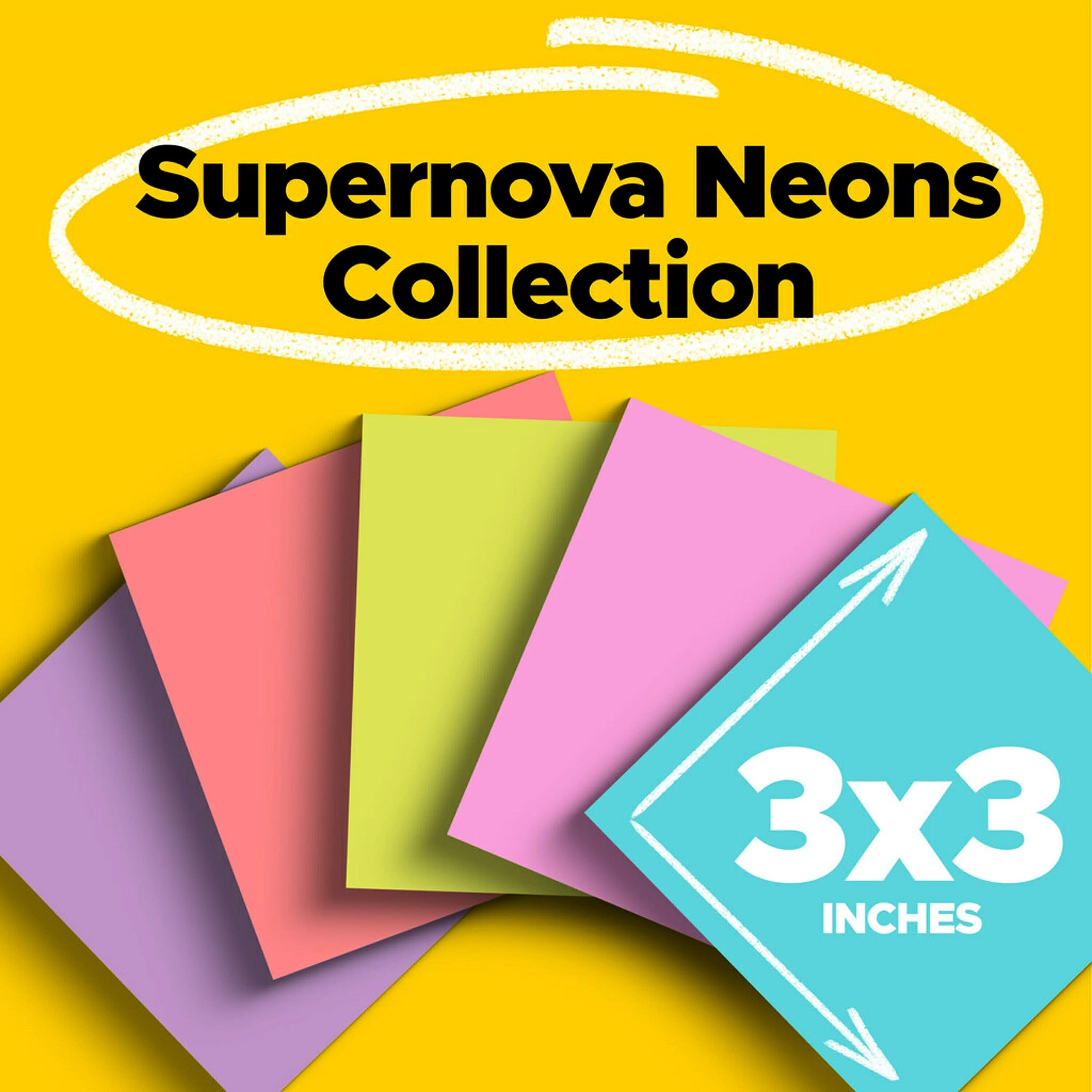 Foto 3 pulgar | Sticky Notes Post-it Super Sticky, 76,2 X 76,2 Mm, 24 Blocs - Venta Internacional.