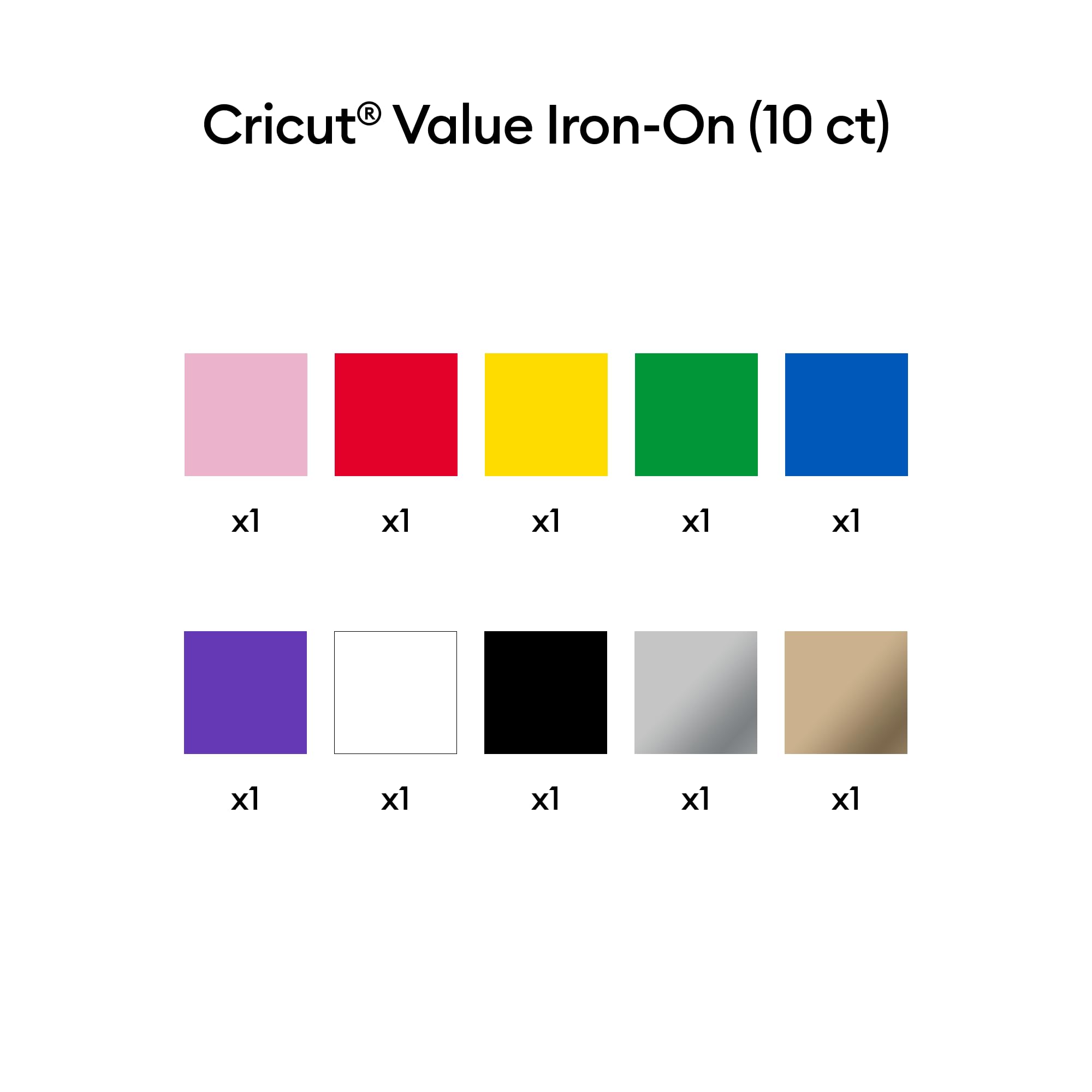 Foto 3 pulgar | Vinilo Termoadhesivo Cricut Value Iron-on Rainbow, 10 Rollos - Venta Internacional.