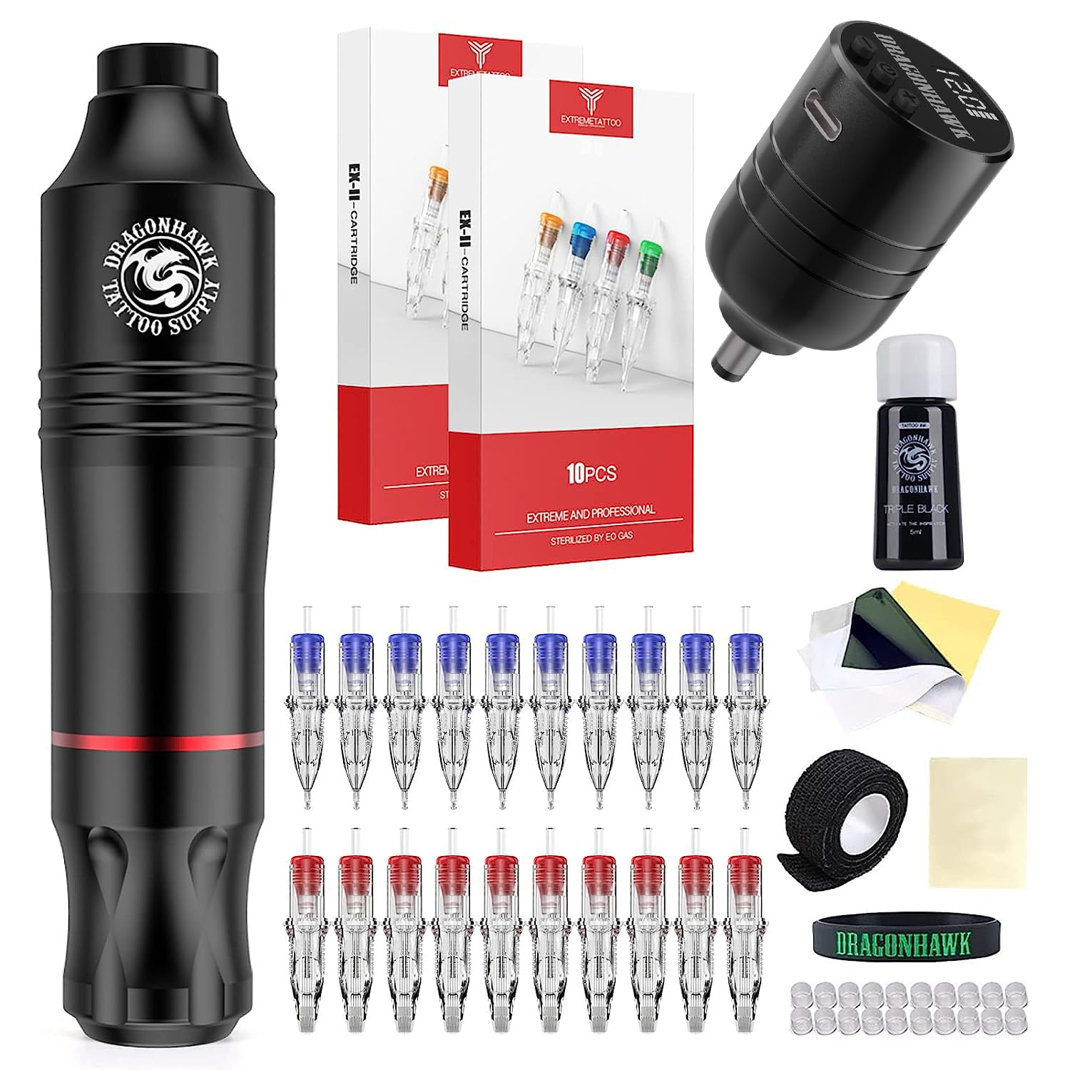 Foto 2 pulgar | Kit De Máquina De Tatuaje Dragonhawk Atom Wireless Con Fuente De Alimentación - Venta Internacional.