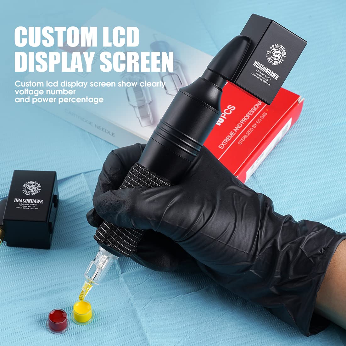 Foto 5 pulgar | Kit De Máquina De Tatuaje Dragonhawk Atom Wireless Con Fuente De Alimentación - Venta Internacional.