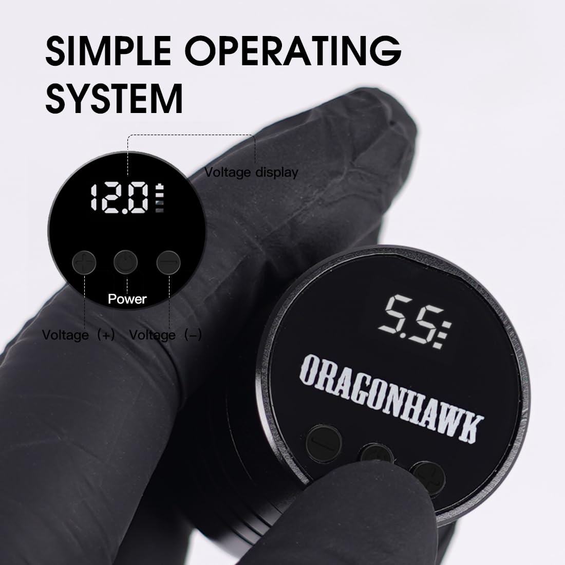 Foto 7 pulgar | Kit De Máquina De Tatuaje Dragonhawk W085d Inalámbrico Con Batería - Venta Internacional.