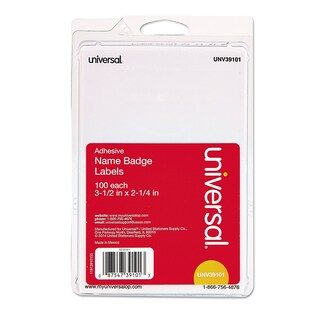 Foto 1 | Insignias Identificativas Universales, Lisas, Autoadhesivas, Blancas, 100 Unidades - Venta Internacional.
