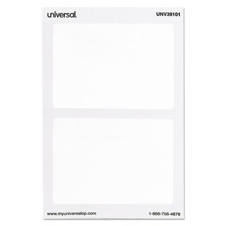 Foto 2 | Insignias Identificativas Universales, Lisas, Autoadhesivas, Blancas, 100 Unidades - Venta Internacional.