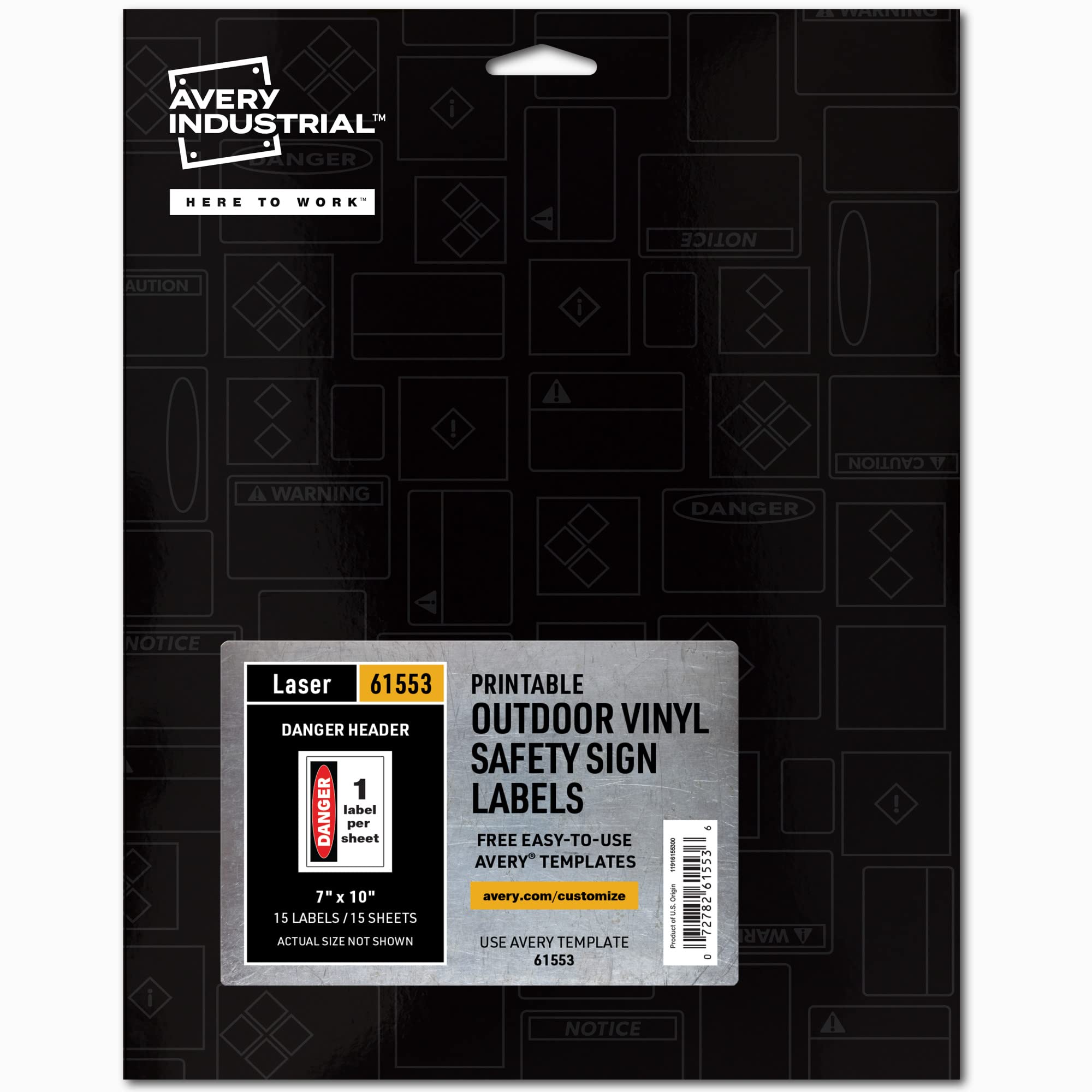Foto 1 | Etiquetas De Vinilo Avery Industrial Para Letreros, 7 X 10 Cm, Imprimibles Con Láser - Venta Internacional.