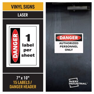Foto 2 | Etiquetas De Vinilo Avery Industrial Para Letreros, 7 X 10 Cm, Imprimibles Con Láser - Venta Internacional.
