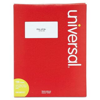 Foto 1 | Etiquetas Permanentes Para Impresora Láser Universal 80107 2x4 Cm, Blancas - Venta Internacional.