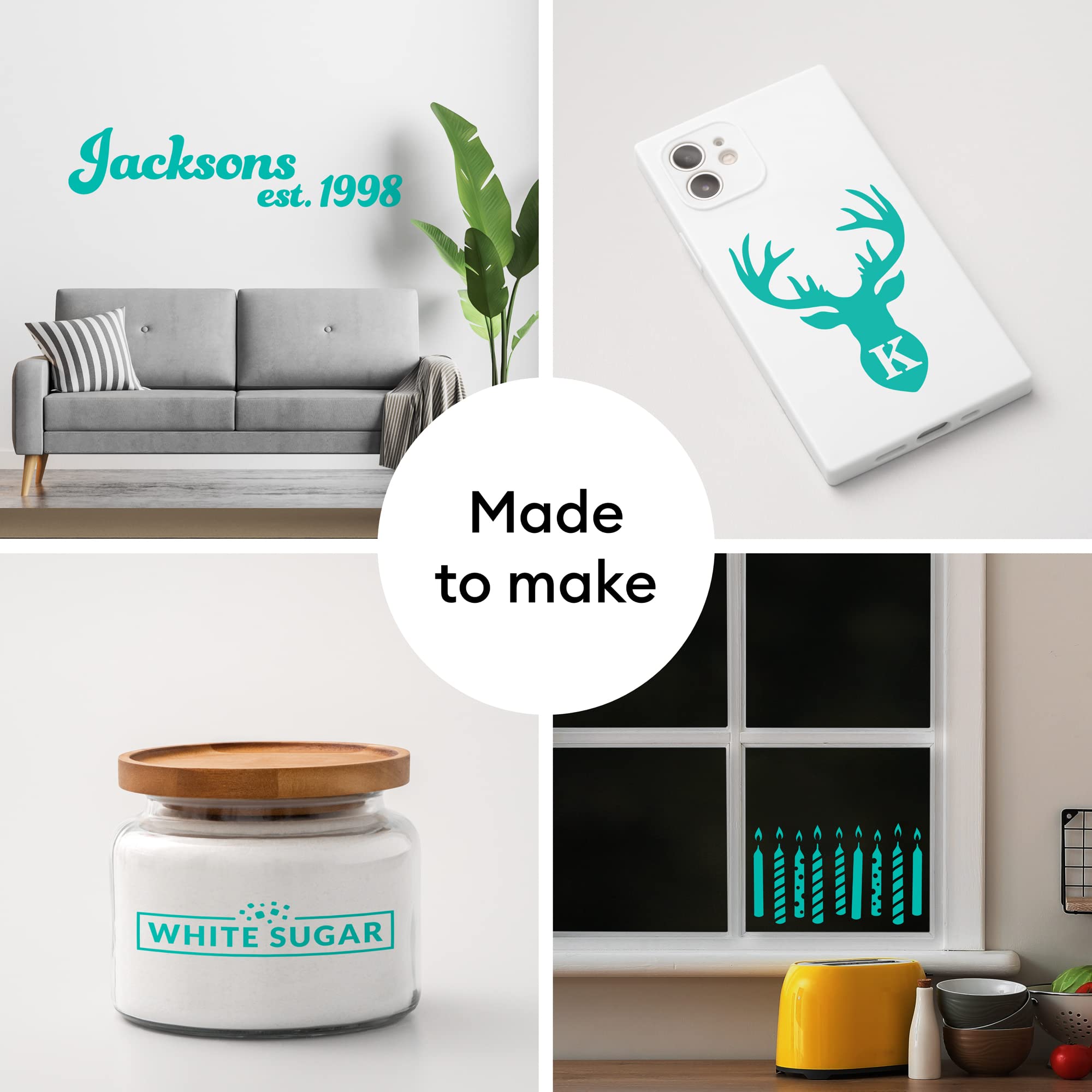 Foto 5 | Vinilo Cricut Premium Extraíble, Color Verde Azulado, 30,48 Cm X 4,57 M - Venta Internacional.