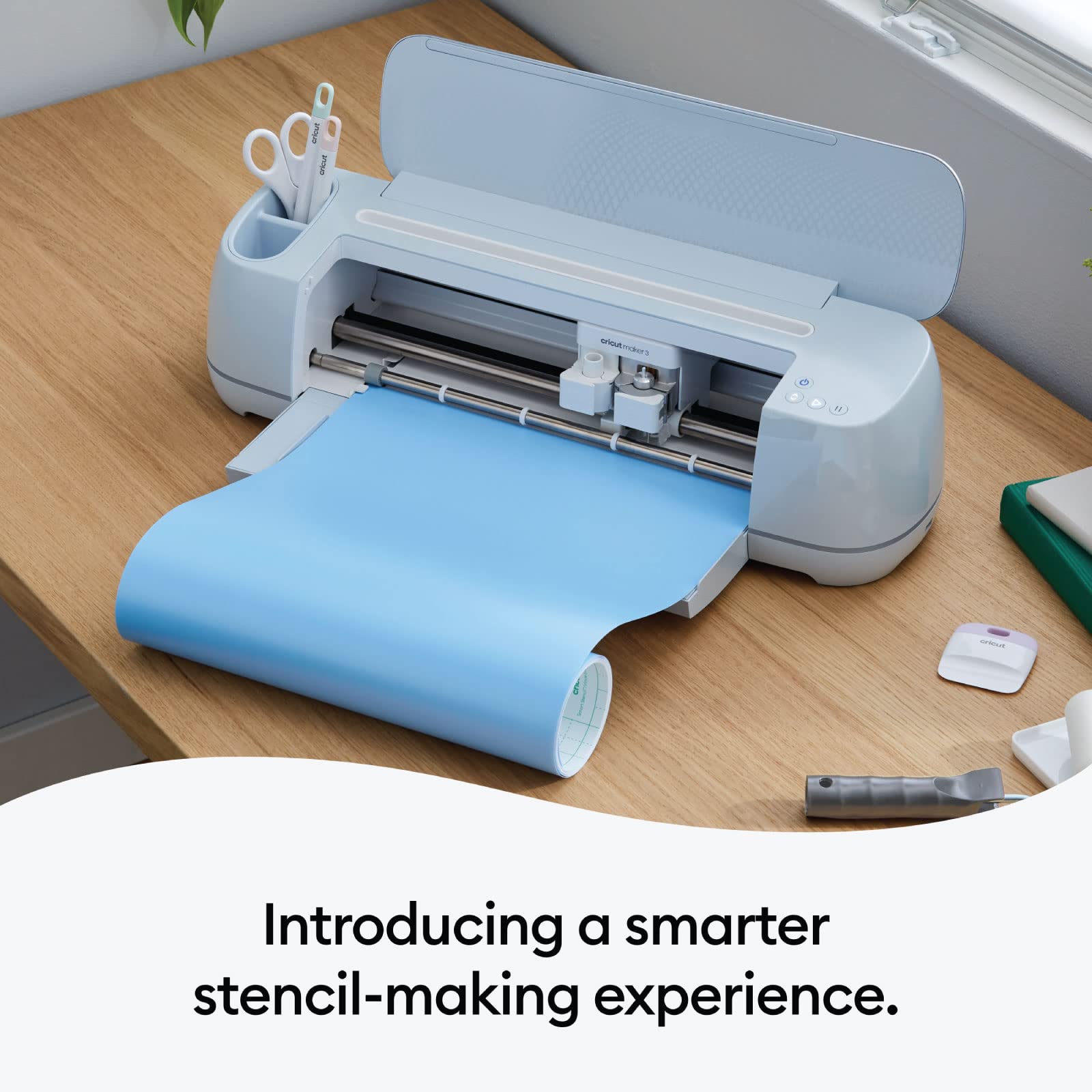 Foto 4 pulgar | Rollo De Vinilo Stencil Cricut Smart Blue De 12 Pies (3,96 M) Para Maker & Explore - Venta Internacional.