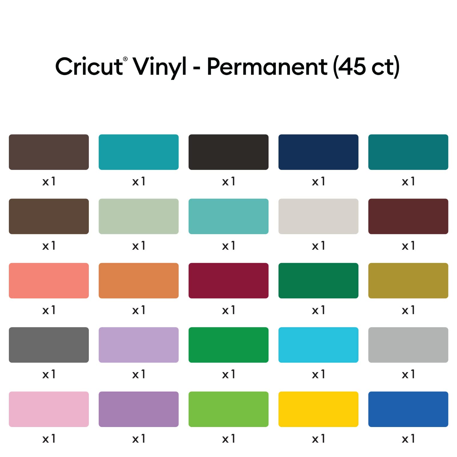 Foto 3 | Sampler Permanente De Vinilo Cricut Everything, 45 Hojas, 30 Cm - Venta Internacional.