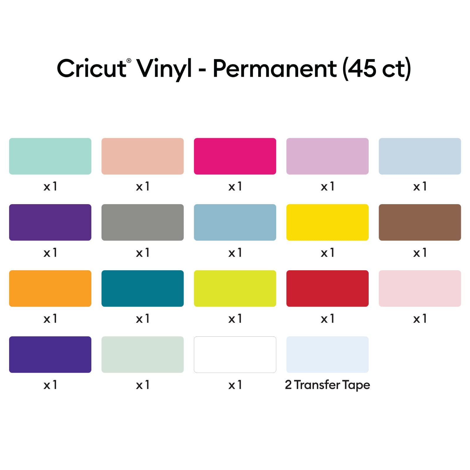Foto 5 pulgar | Sampler Permanente De Vinilo Cricut Everything, 45 Hojas, 30 Cm - Venta Internacional.