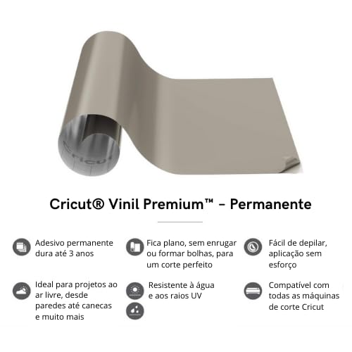 Foto 4 pulgar | Rollo De Vinilo Cricut Premium Permanent, Paquete De 2 Unidades, Plateado Y Dorado - Venta Internacional.