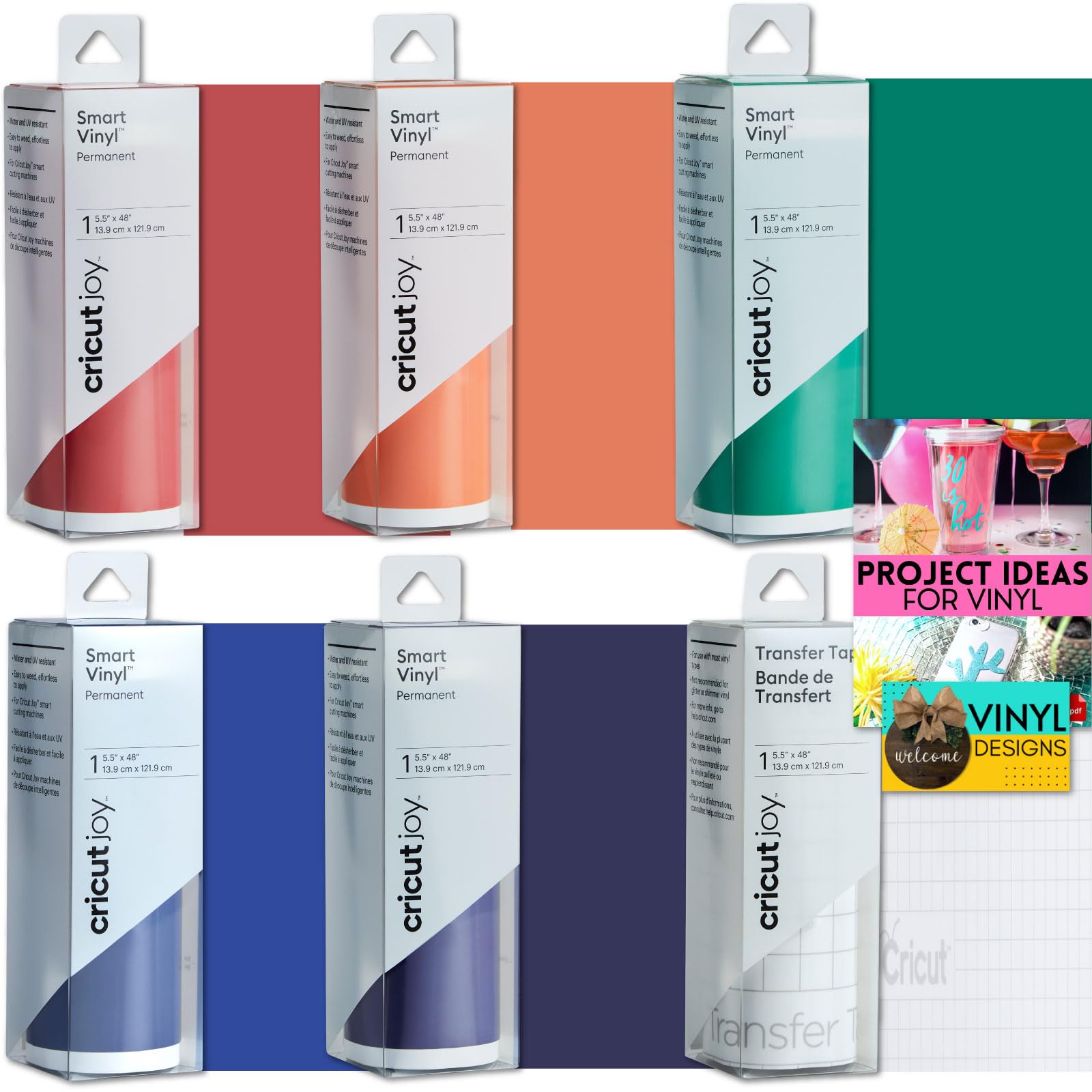 Foto 1 | Paquete De Rollos De Vinilo Cricut Joy Smart Permanent, 5,5 X 122 Cm - Venta Internacional.