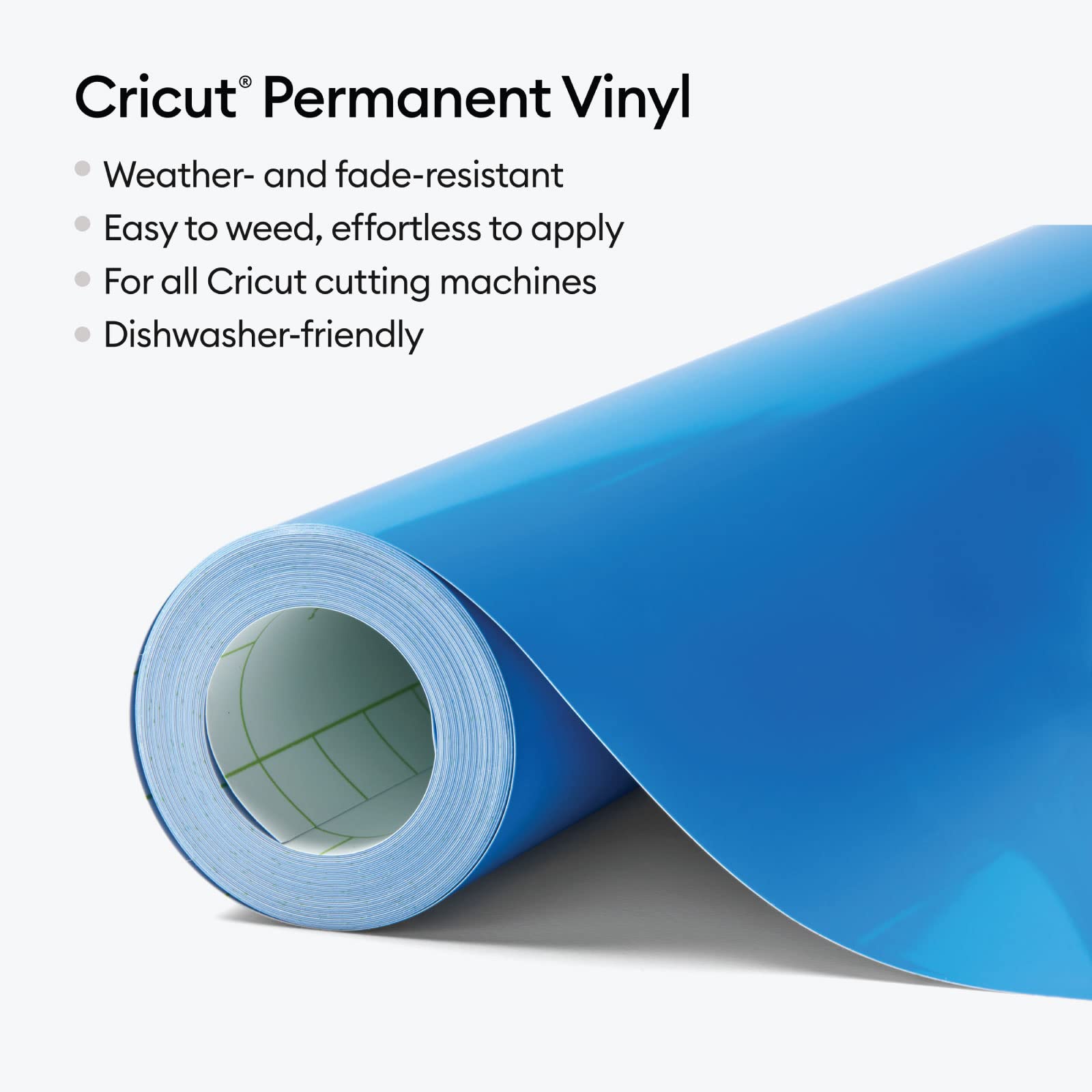 Foto 2 | Rollo De Vinilo Cricut Premium Permanent De 30,48 Cm X 4,57 M, Color Azul Medio - Venta Internacional.