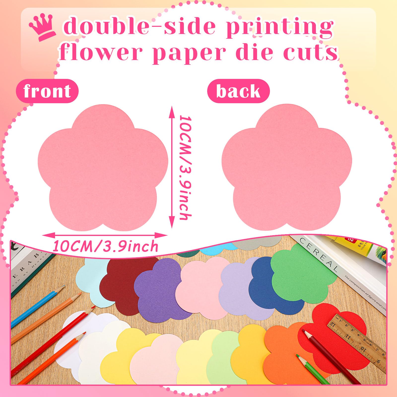 Foto 3 pulgar | Papel Recortado Con Forma De Honoson, Flores De Primavera, 10 X 10 Cm, 1000 Unidades - Venta Internacional.