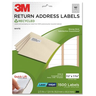 Foto 1 | Etiquetas De Dirección De Devolución Adhesivo Permanente 3m Paquete De 1500 - Venta Internacional.