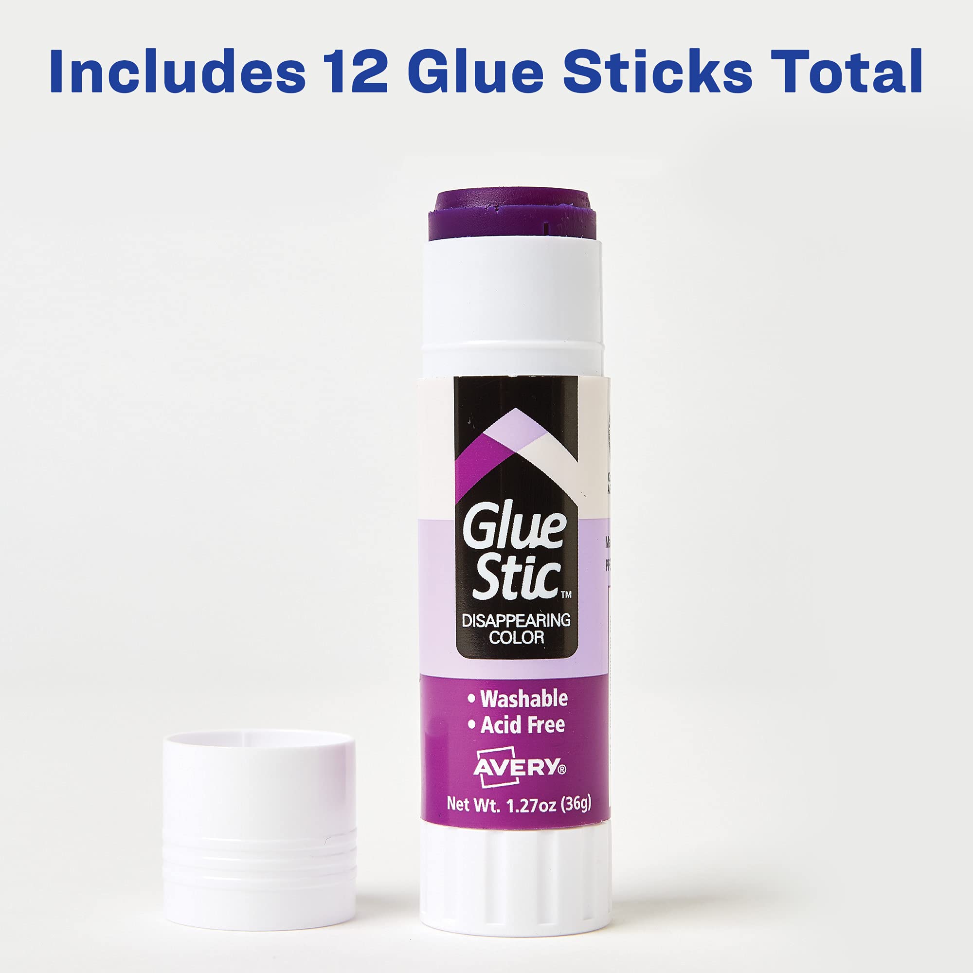 Foto 3 pulgar | Barra De Pegamento Avery  Que Desaparece  Color Morado  Lavable  40 Ml - Venta Internacional.