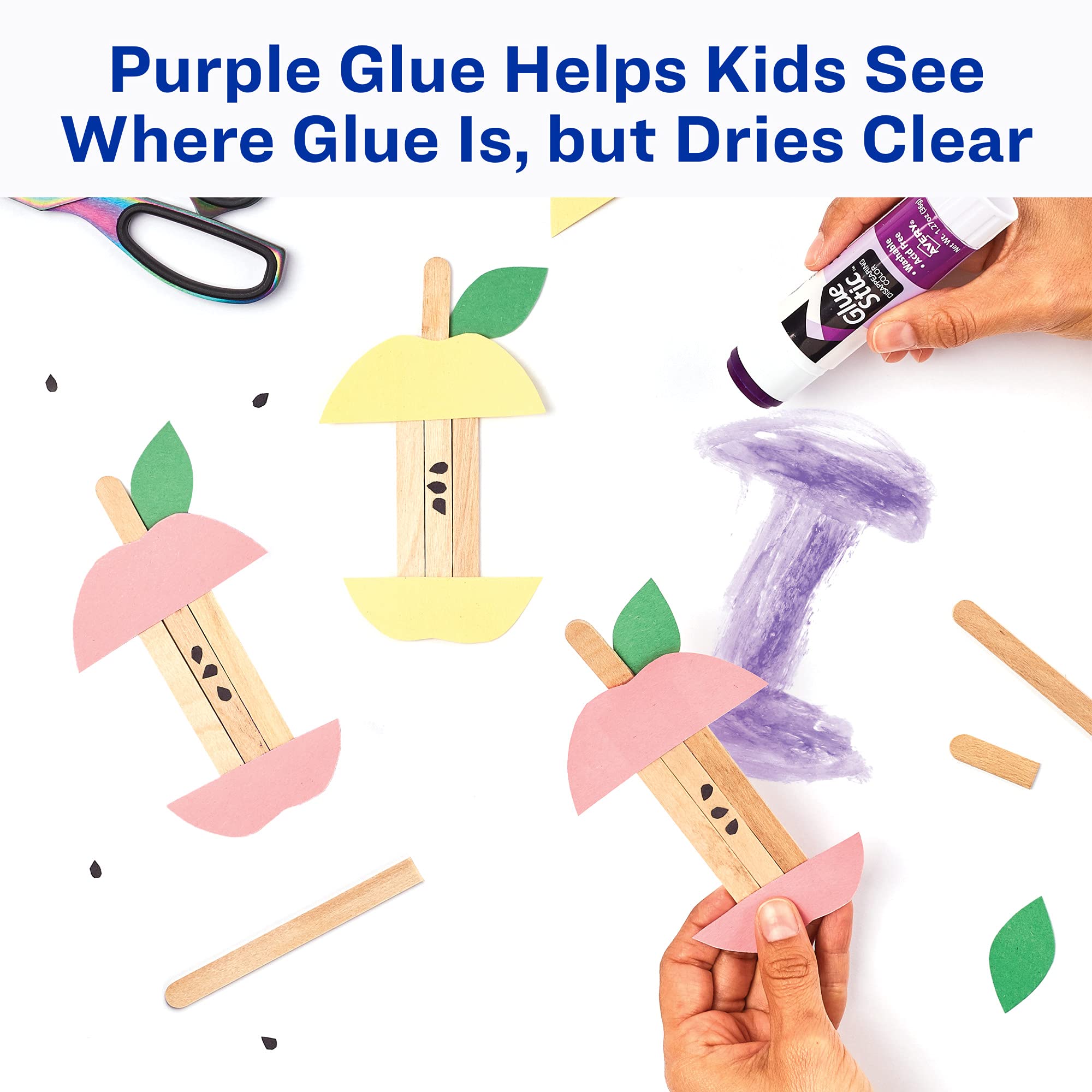 Foto 7 pulgar | Barra De Pegamento Avery  Que Desaparece  Color Morado  Lavable  40 Ml - Venta Internacional.