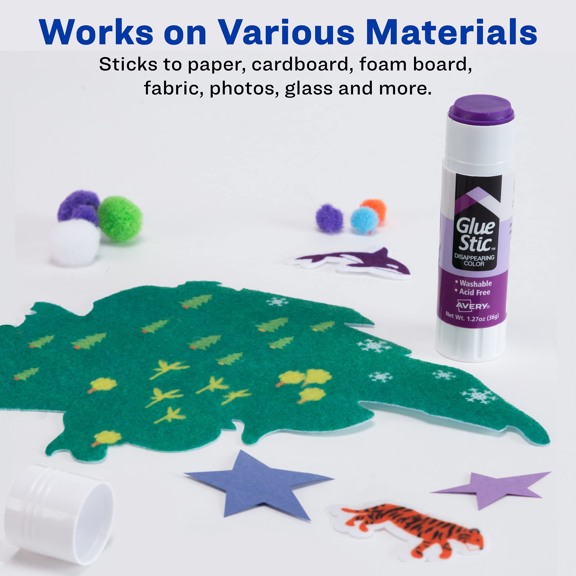 Foto 8 pulgar | Barra De Pegamento Avery  Que Desaparece  Color Morado  Lavable  40 Ml - Venta Internacional.