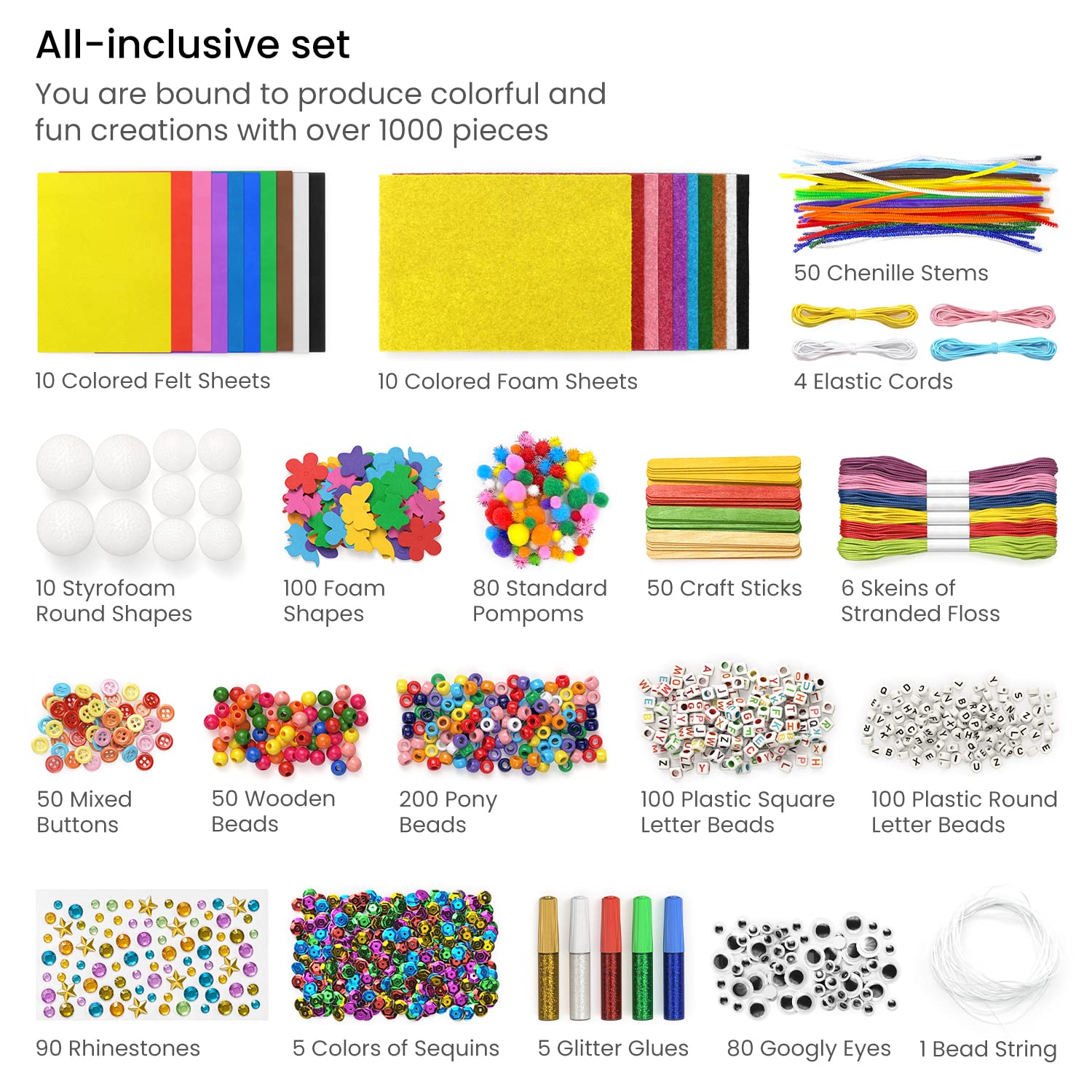 Foto 3 pulgar | Kit De Manualidades Arteza Ultimate Con Más De 1000 Piezas Para Manualidades Y Bricolaje - Venta Internacional.