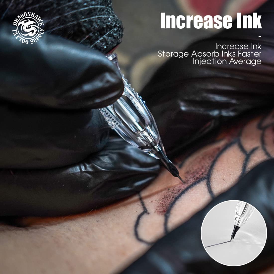 Foto 4 | Agujas De Tatuaje Dragonhawk Extreme 1209rs Round Shader X20 - Venta Internacional.