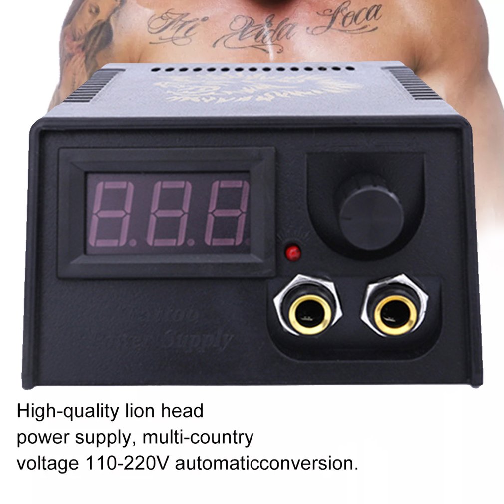 Foto 5 pulgar | Fuente De Alimentación Para Tatuajes  Fuente De Lcd  Portátil  Profesional  Negra - Venta Internacional.