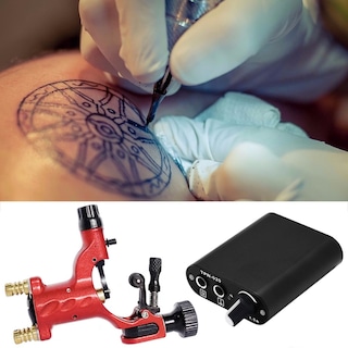 Foto 5 | Kit De Máquina De Tatuaje Joint Starter Rotary Motor Pistola Roja 110v - Venta Internacional.