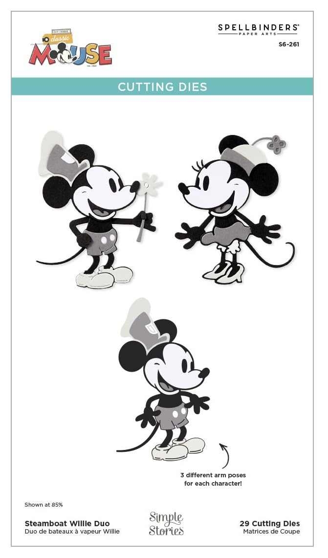 Foto 2 pulgar | Troqueles De Corte Spellbinders Steamboat Willie Duo Say Cheese - Venta Internacional.
