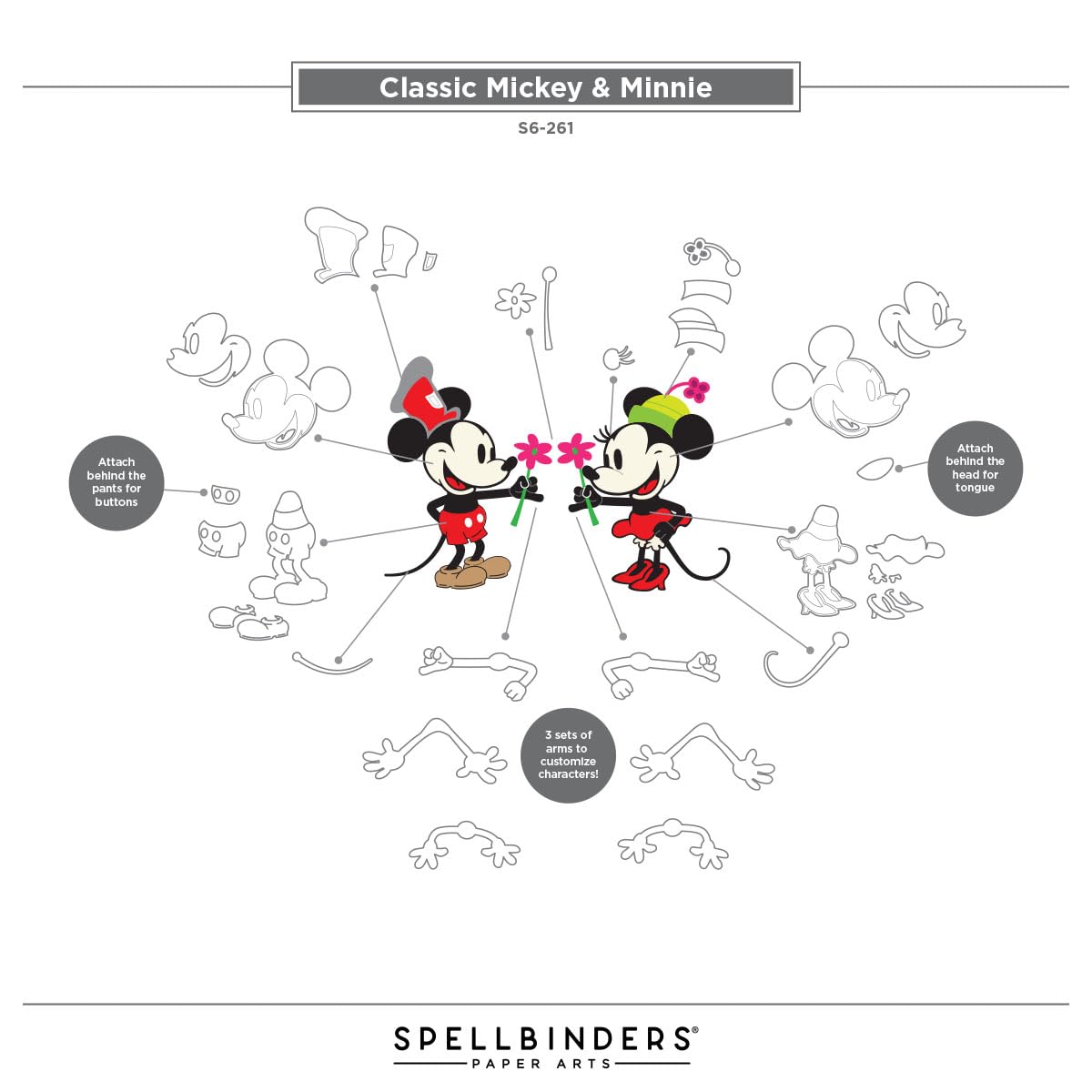 Foto 7 pulgar | Troqueles De Corte Spellbinders Steamboat Willie Duo Say Cheese - Venta Internacional.