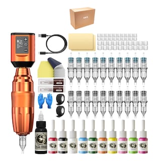 Foto 1 | Kit Máquina Inalámbrica Para Tatuar Rotativa 10000 Rpm Recargable Profesional Lab.g Naranja