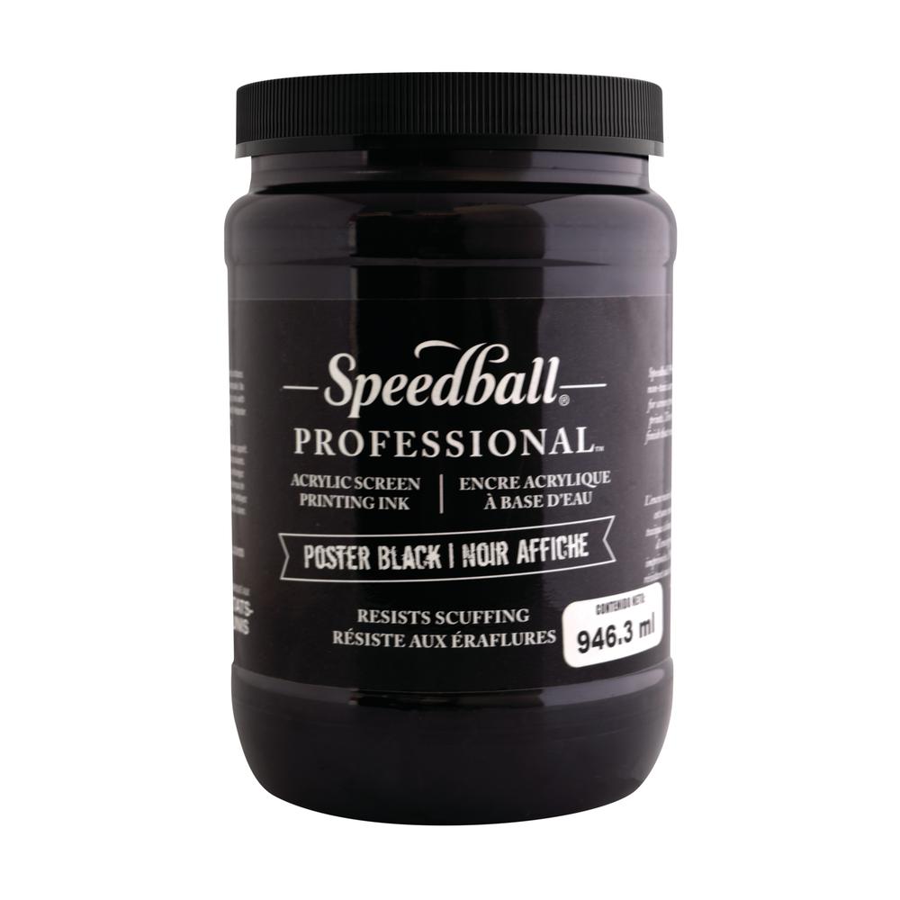 Tinta Impresión Profesional Poster Black 946.3 Ml Speedball