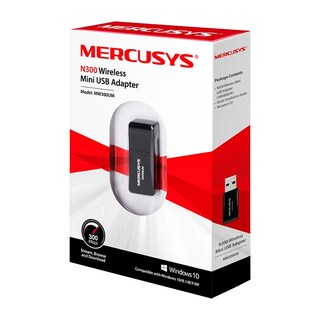 Foto 3 | Adaptador Usb Inalámbrico Mini Mercusys Mw300um Negro