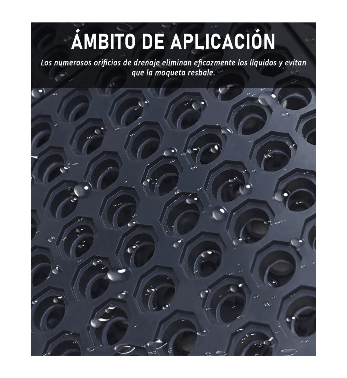 Foto 5 pulgar | Tapete Antifatiga Antiderrapante 93x93cm Negro