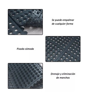 Foto 5 | Tapete Antifatiga Antiderrapante 93x93cm Negro