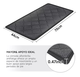 Foto 2 | Tapete Anti Fatiga para Oficina/Cocina/Descanso 44*70 Cm Negro