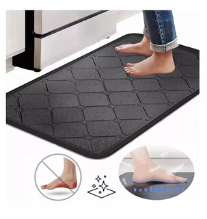 Foto 3 | Tapete Anti Fatiga para Oficina/Cocina/Descanso 44*70 Cm Negro