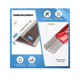 Foto 2 | Cinta Adhesiva Antiderrapante Autoadherible Para Escaleras 5 metros. Eo Safe Imports Esi-15648 Gris