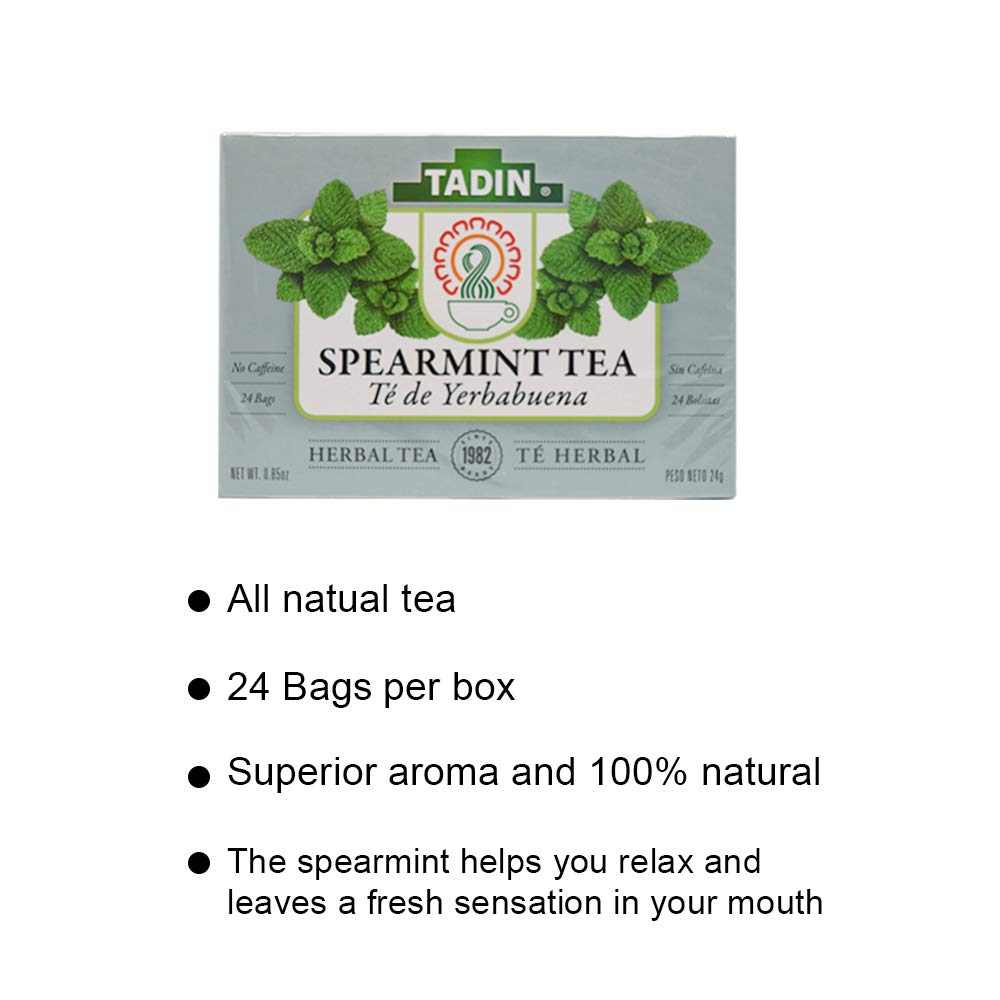 Foto 5 pulgar | Té De Hierbas Tadin Spearmint 24 Bolsas - Venta Internacional.