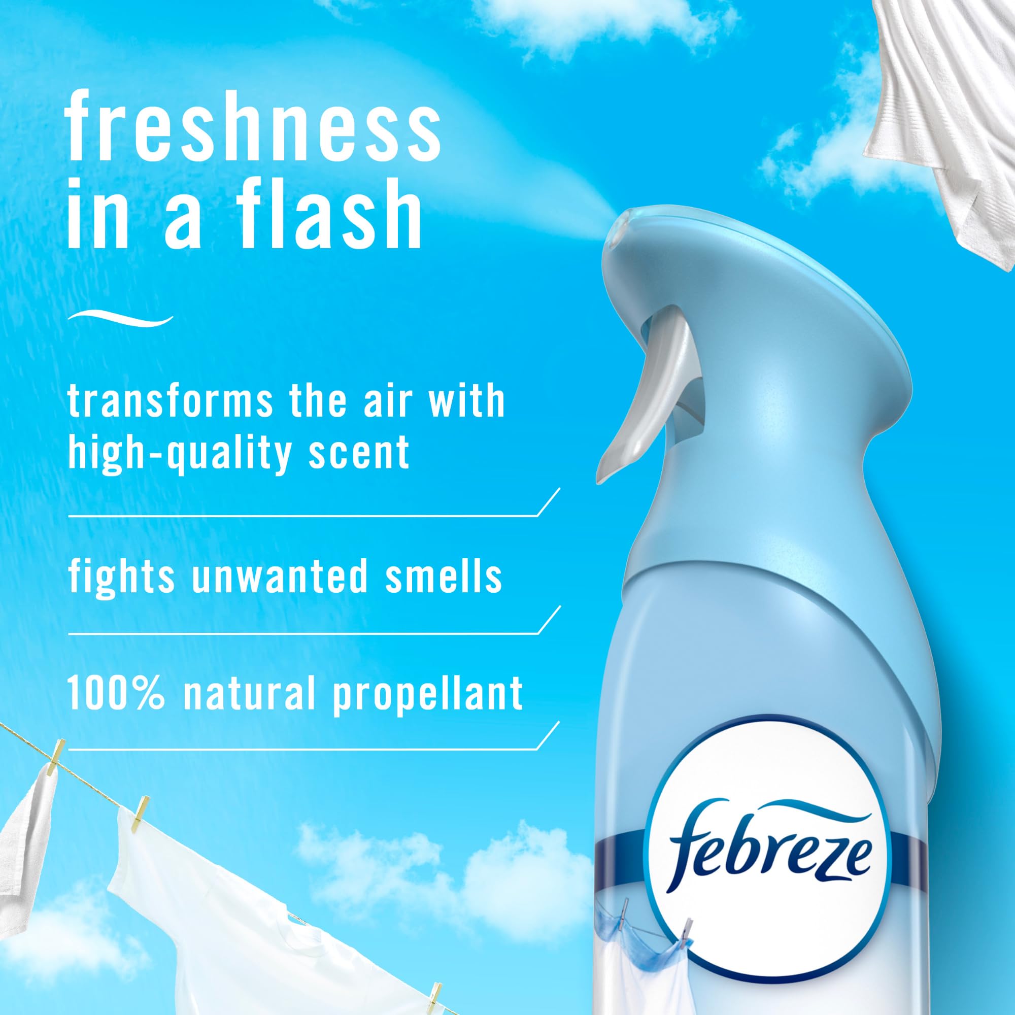 Foto 2 | Aerosol Ambientador Febreze Air Mist Linen & Sky Scent 250 Ml - Venta Internacional.