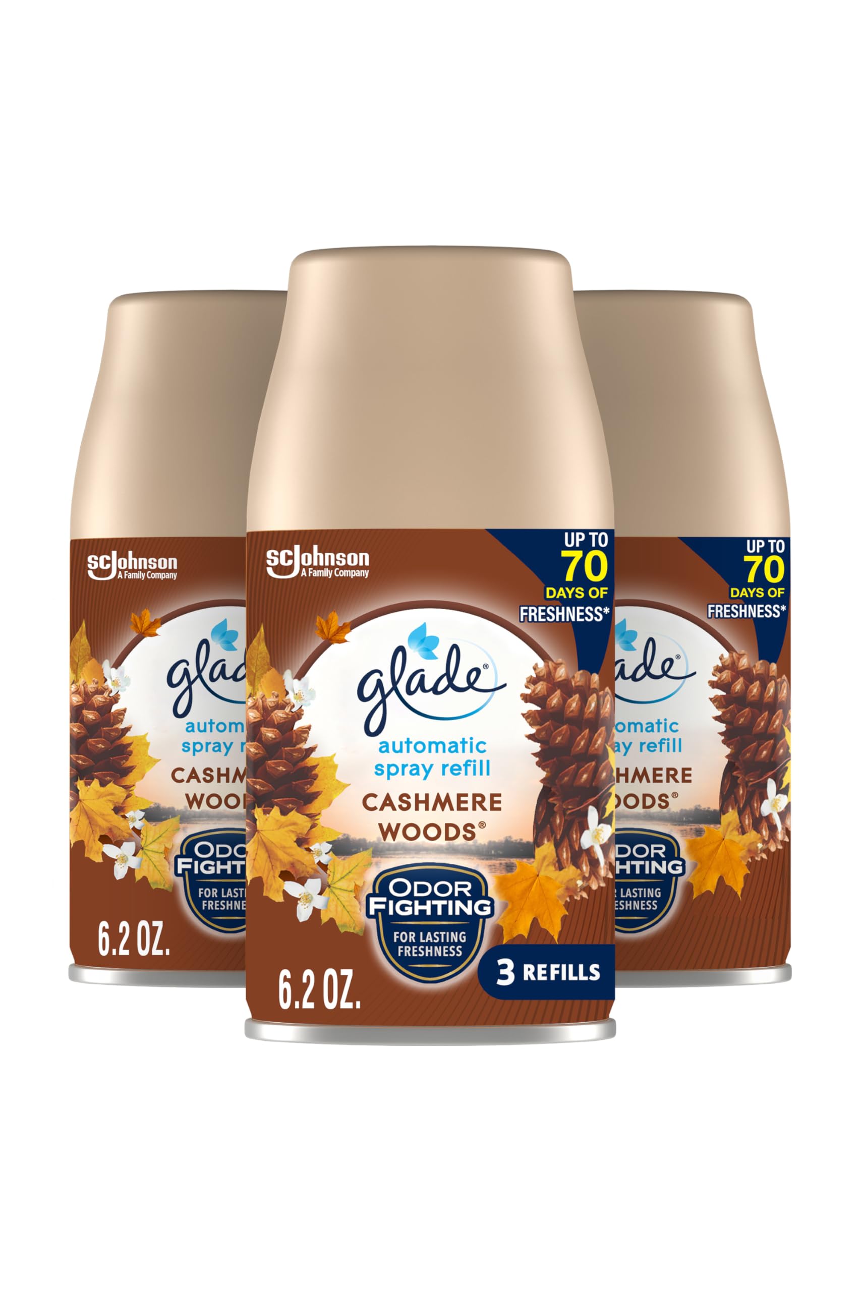 Foto 2 pulgar | Aromatizador Glade Cashmere Woods de 3 Piezas-Venta Internacional
