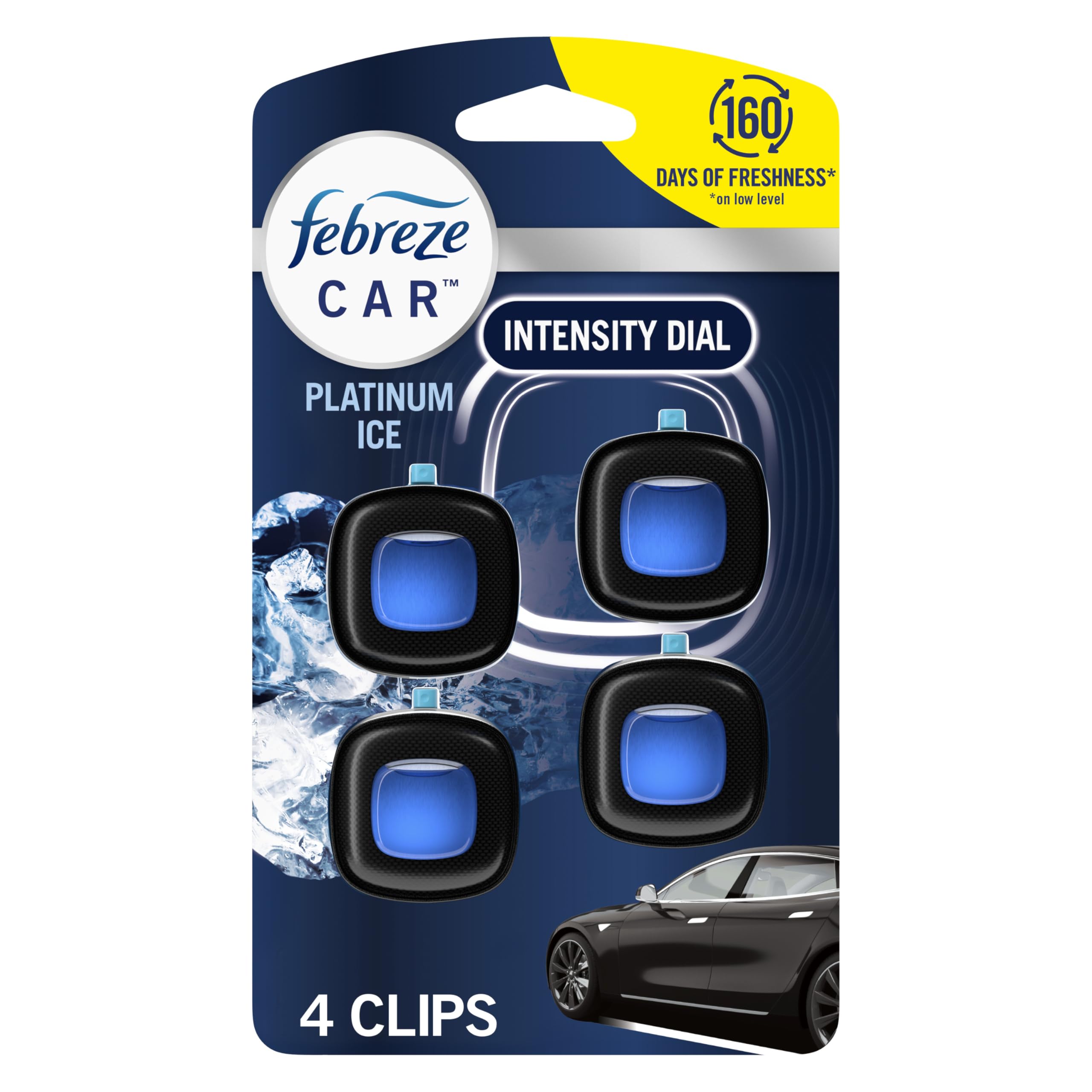 Foto 2 pulgar | Ambientador De Coche Febreze Platinum Con Aroma A Hielo Con Clip De Ventilación X4 - Venta Internacional.