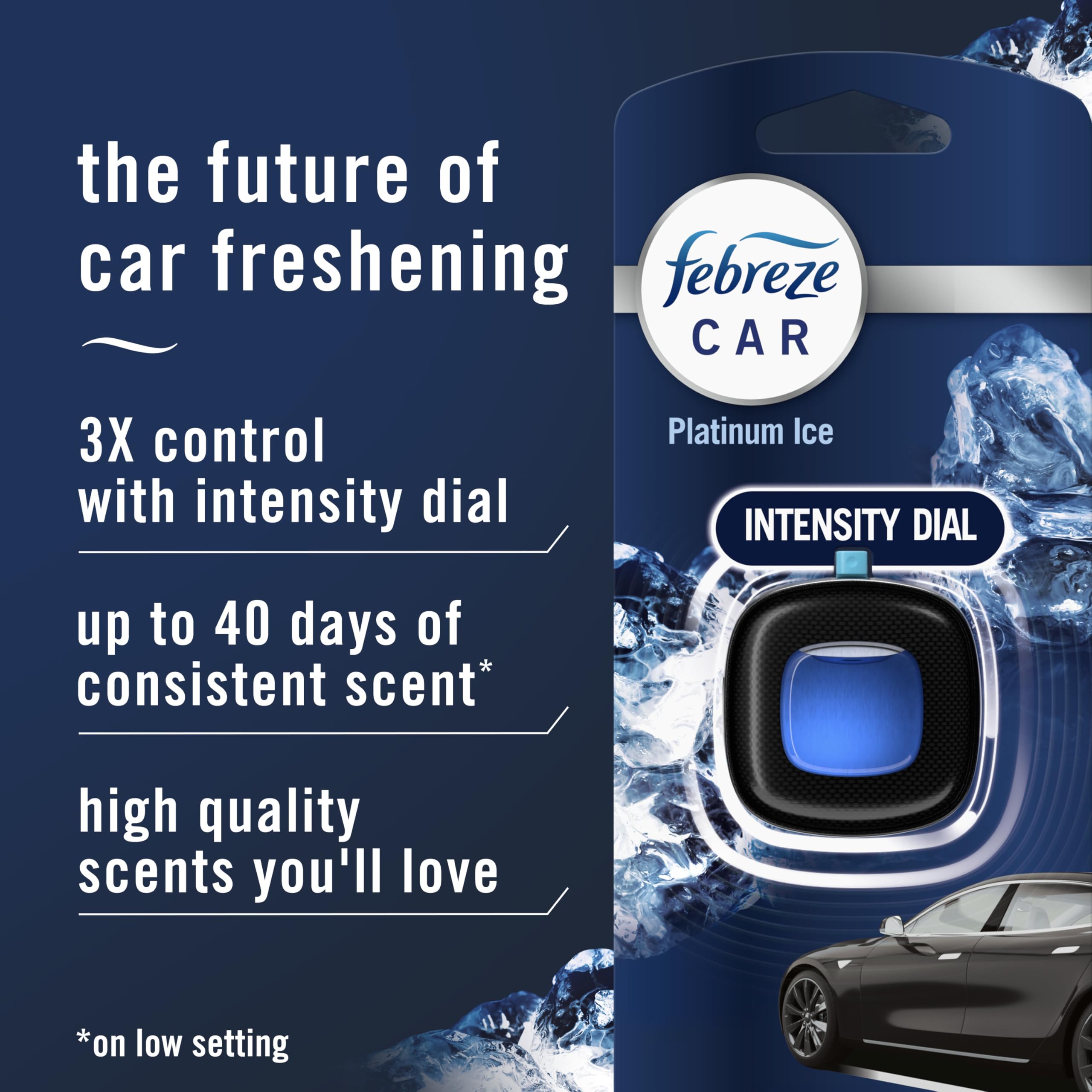 Foto 3 pulgar | Ambientador De Coche Febreze Platinum Con Aroma A Hielo Con Clip De Ventilación X4 - Venta Internacional.