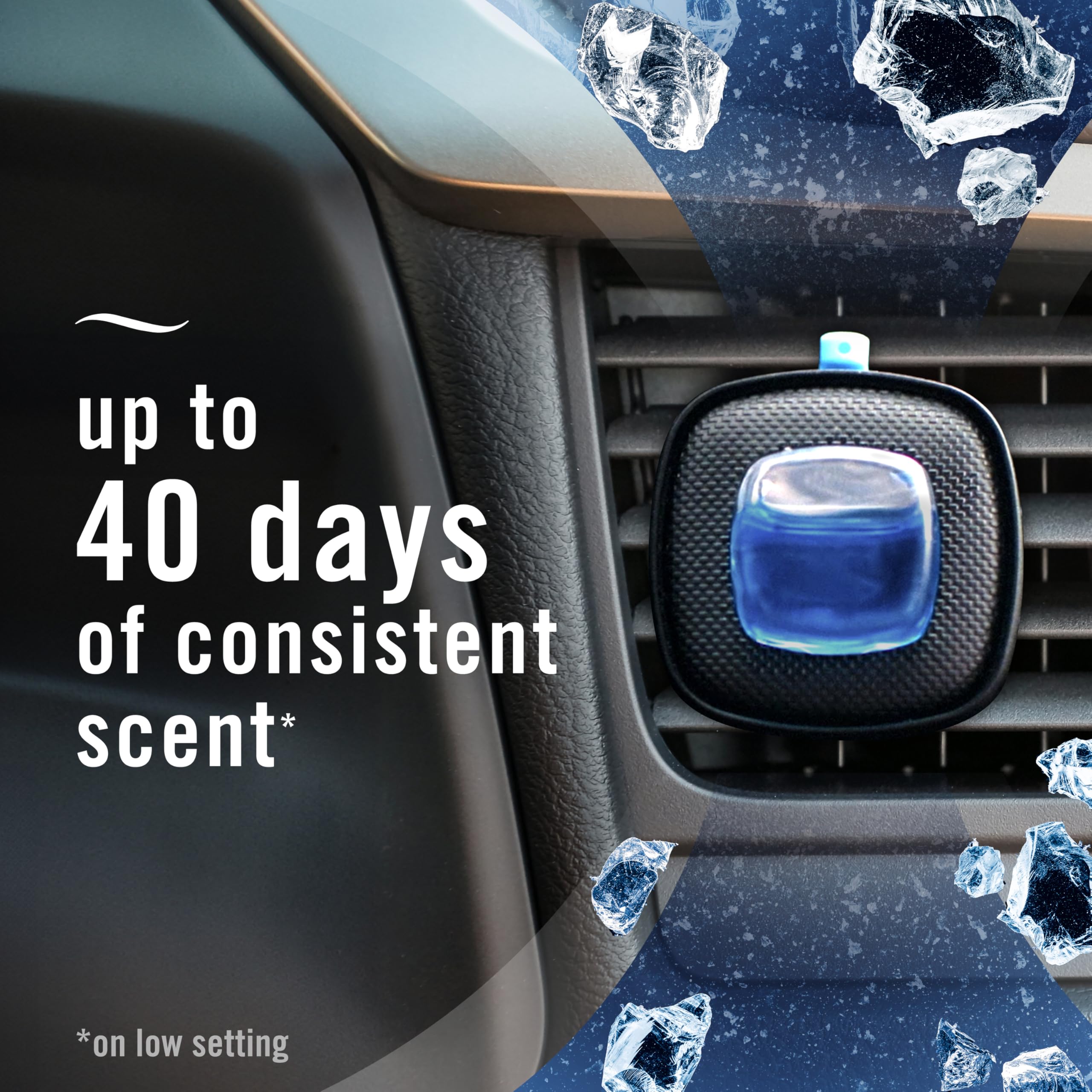 Foto 5 pulgar | Ambientador De Coche Febreze Platinum Con Aroma A Hielo Con Clip De Ventilación X4 - Venta Internacional.