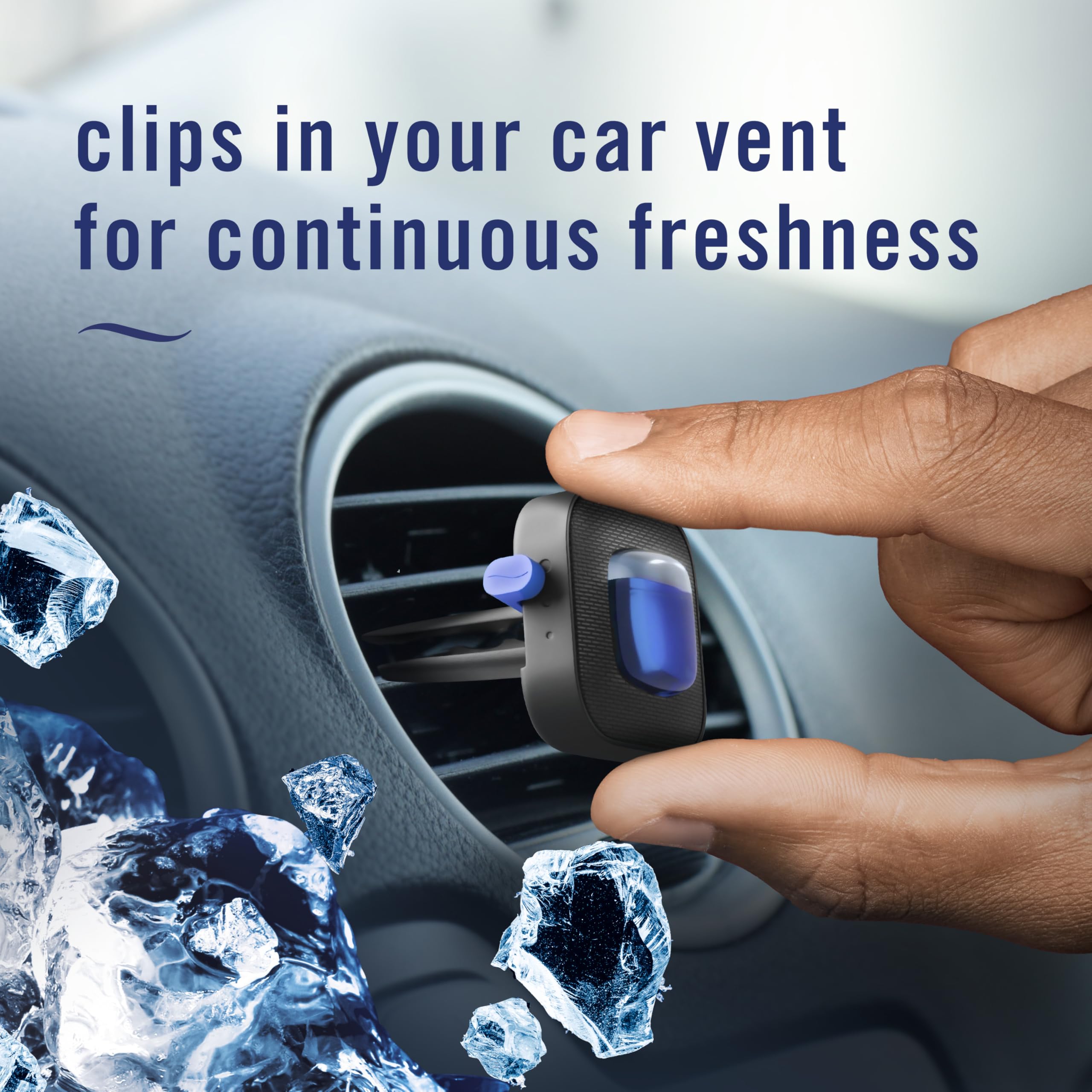 Foto 6 pulgar | Ambientador De Coche Febreze Platinum Con Aroma A Hielo Con Clip De Ventilación X4 - Venta Internacional.
