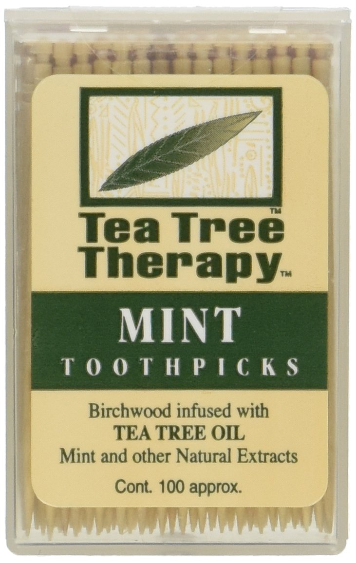 Foto 2 pulgar | Palillos De Dientes Tea Tree Therapy Mint Tree Tree Tree, 100 Unidades - Venta Internacional.