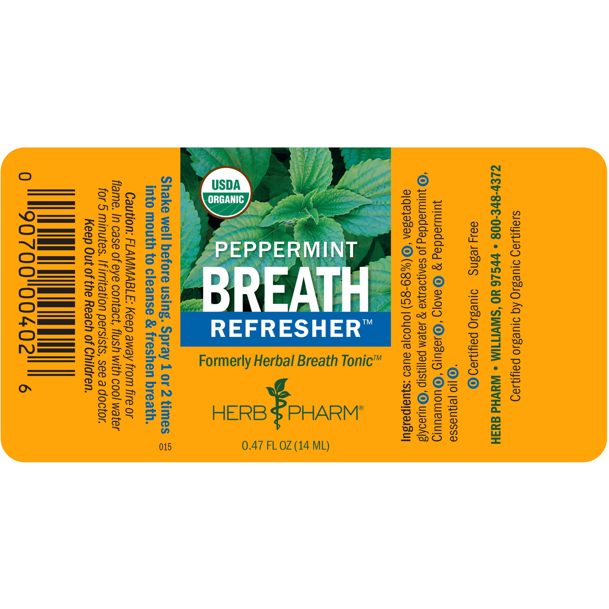 Foto 5 pulgar | Spray Refrescante Para El Aliento Herb Pharm, Ambientador Para El Aliento, Menta - Venta Internacional.